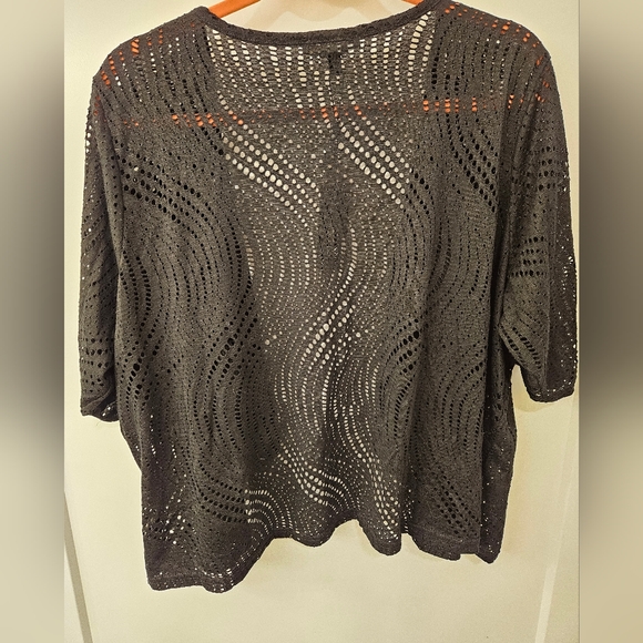 NWT - Cable & Gauge Black Sweater Wrap - Size 2X - Picture 6 of 7